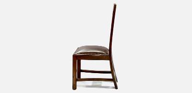 Chair teak wood with leather