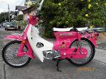 C90..สีชมพู..(คันที่5)..ปัดเงาล้อฝาครอบเครื่อง..ทะเบียนโอน..18500  