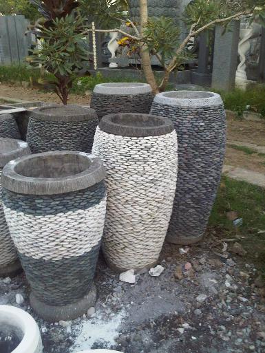 Natural mosaic pot BSP01K size 60x35cm,30x80cm