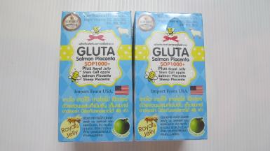 Gluta Salmon จาก tk กลูต้าแซลมอน โอเวอรี่ ผิวใส ผิวเด็ก 40เม็ด 