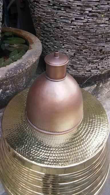 Copper Lamp size bottom 167 mm.high 185 mm.