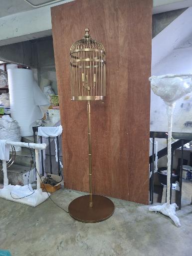 Brass Floor Lamp cage wide 380x680mm.total high 2300 mm.